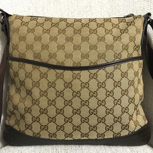 Authentic GUCCI unisex crossbody bag brown monogram canvas - Picture 5 of 15